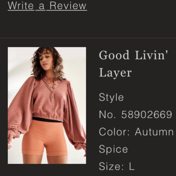 Free People Good Living Layer in Autumn Spice, Great Condition - Picture 2 of 6